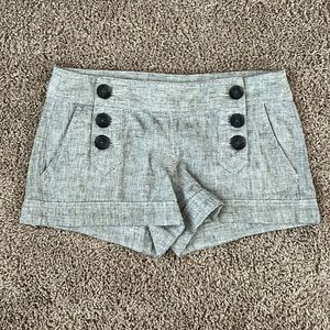 Express Gray Button Shorts Size 0